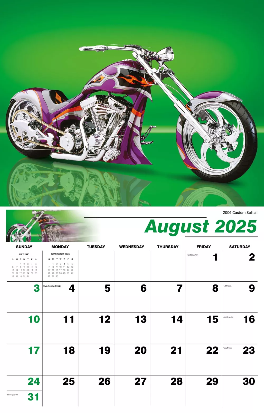 Calendrier mural Galleria 2025 Calendrier Mania Moto
