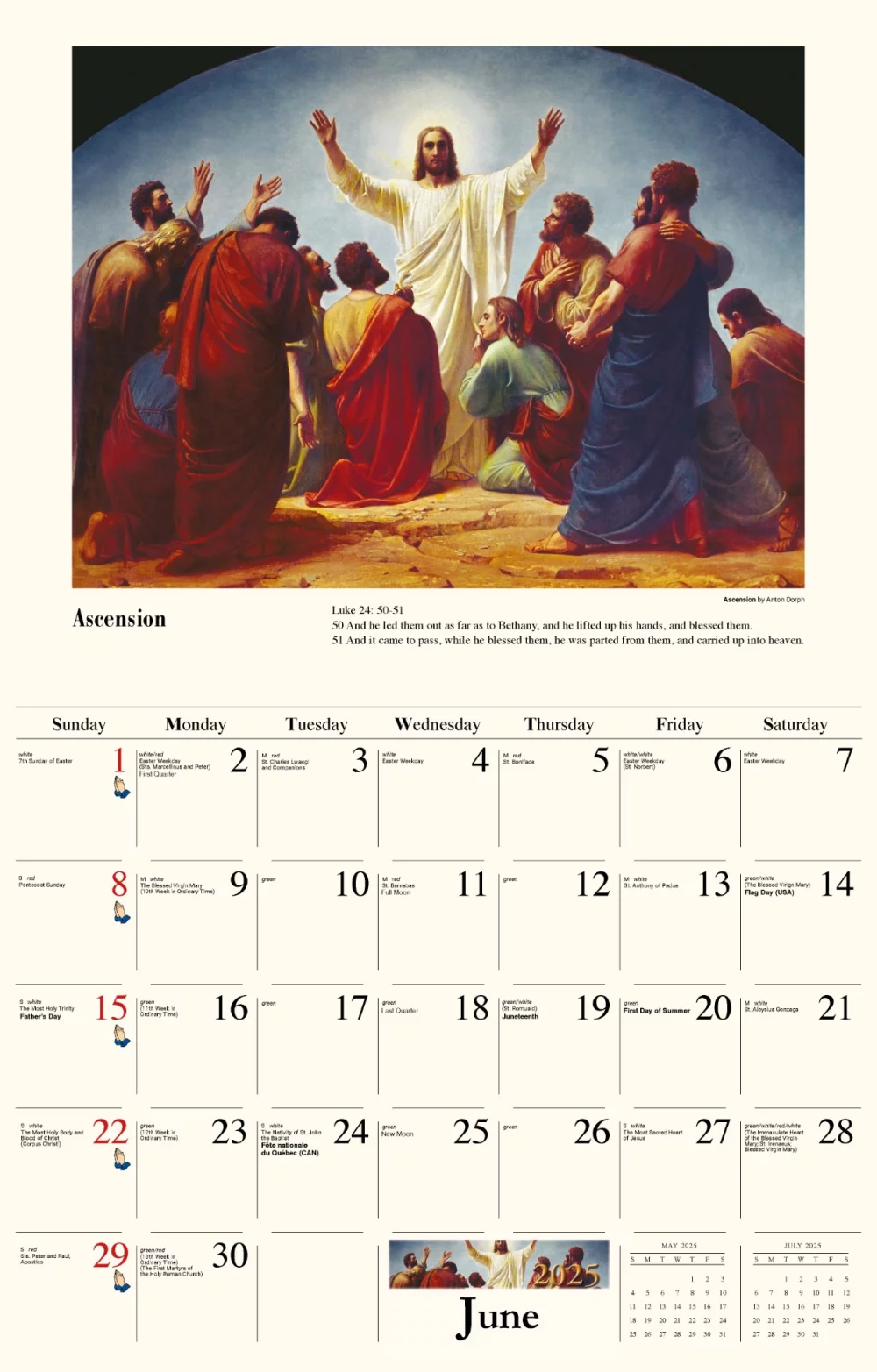 Galleria Wall Calendar 2025 Catholic Inspirations Eng.