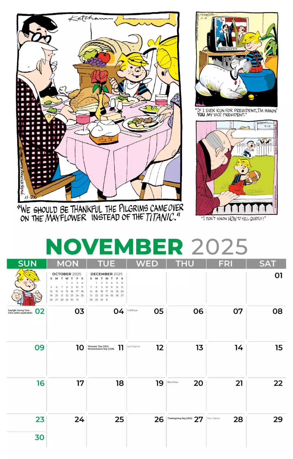 Calendrier mural Galleria 2025 Denis la Menace