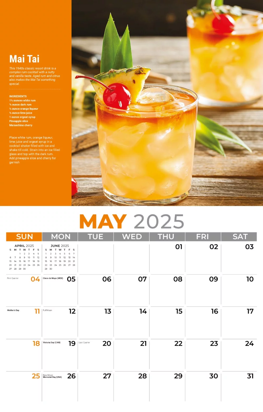 Calendrier mural Galleria 2025 Happy Hour
