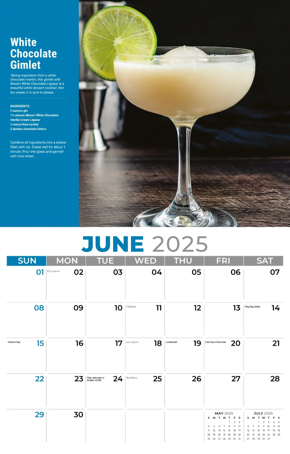 Calendrier mural Galleria 2025 Happy Hour