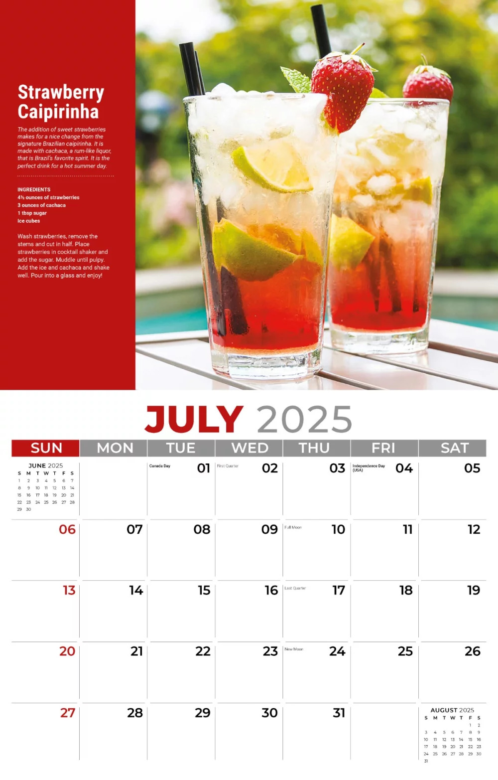Calendrier mural Galleria 2025 Happy Hour