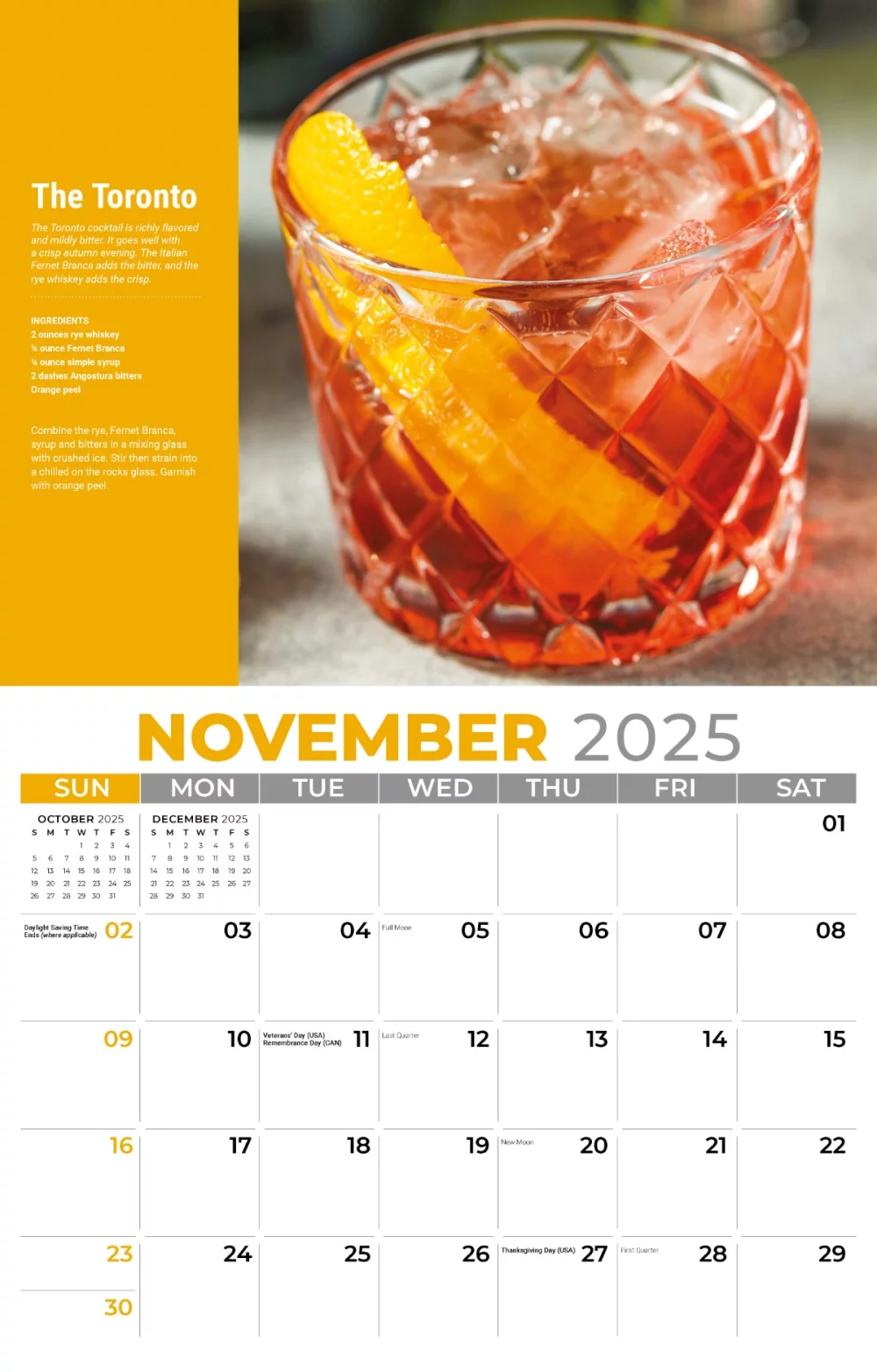 Calendrier mural Galleria 2025 Happy Hour