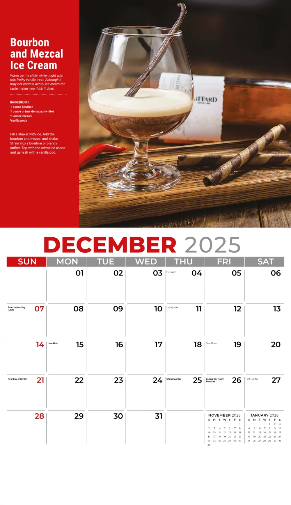 Calendrier mural Galleria 2025 Happy Hour