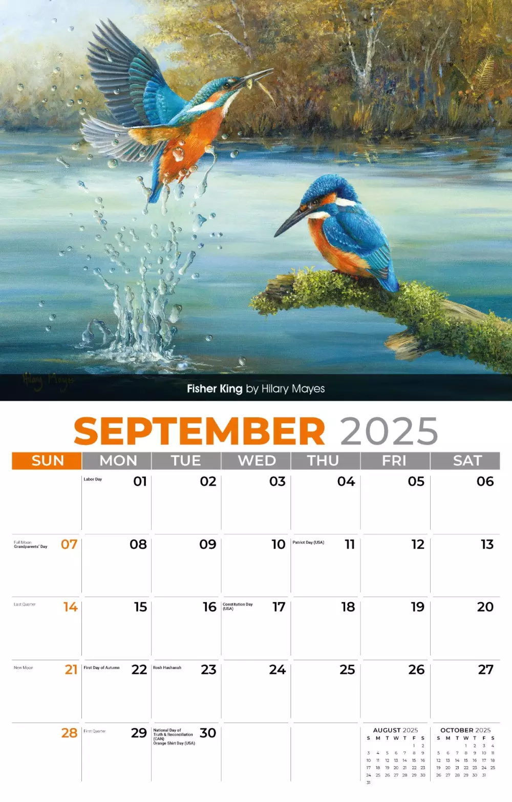 Calendrier mural Galleria 2025 Oiseaux de jardin