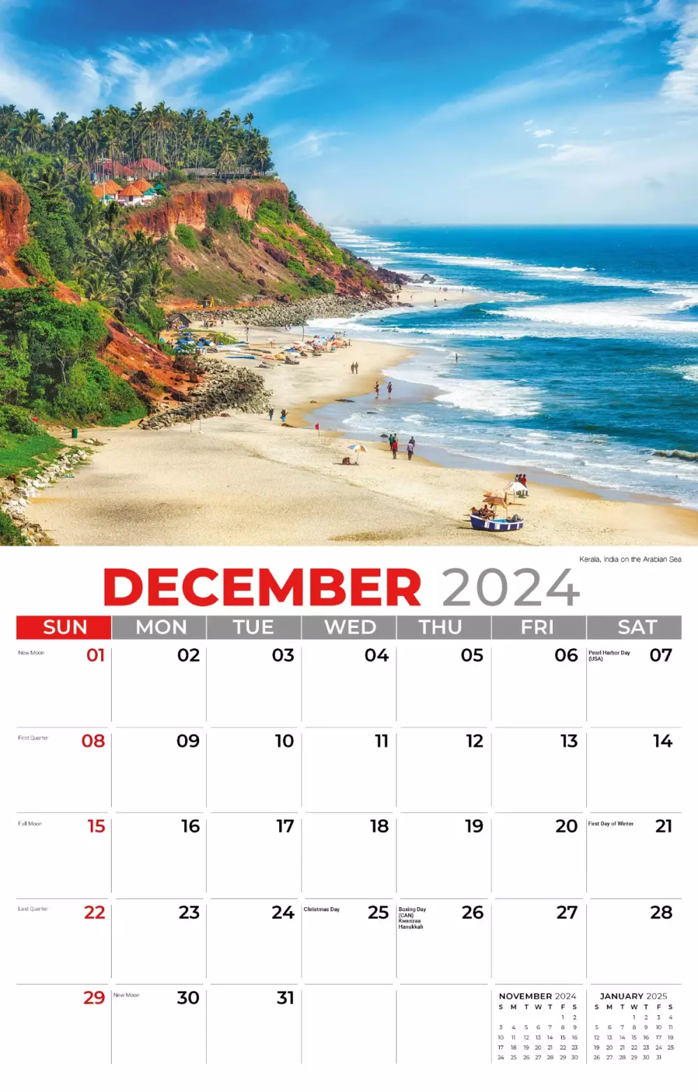 Calendrier mural Galleria 2025 Soleil, Sable & Surf