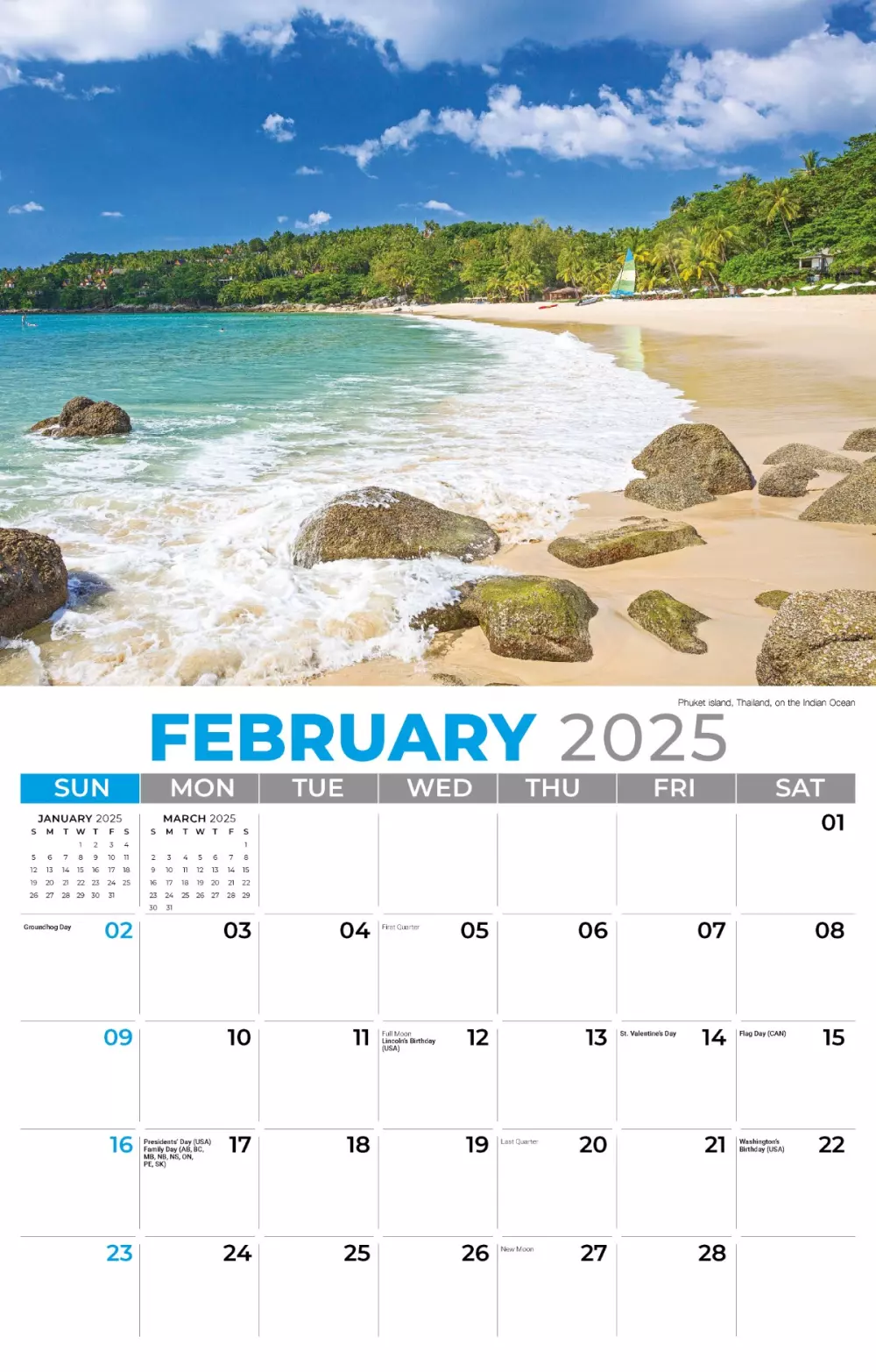 Calendrier mural Galleria 2025 Soleil, Sable & Surf