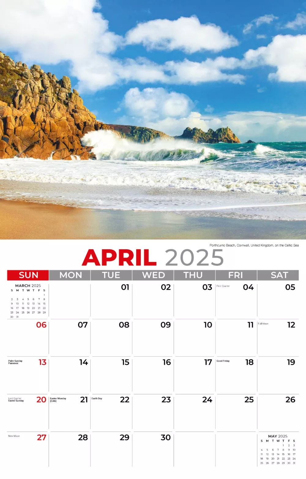 Calendrier mural Galleria 2025 Soleil, Sable & Surf