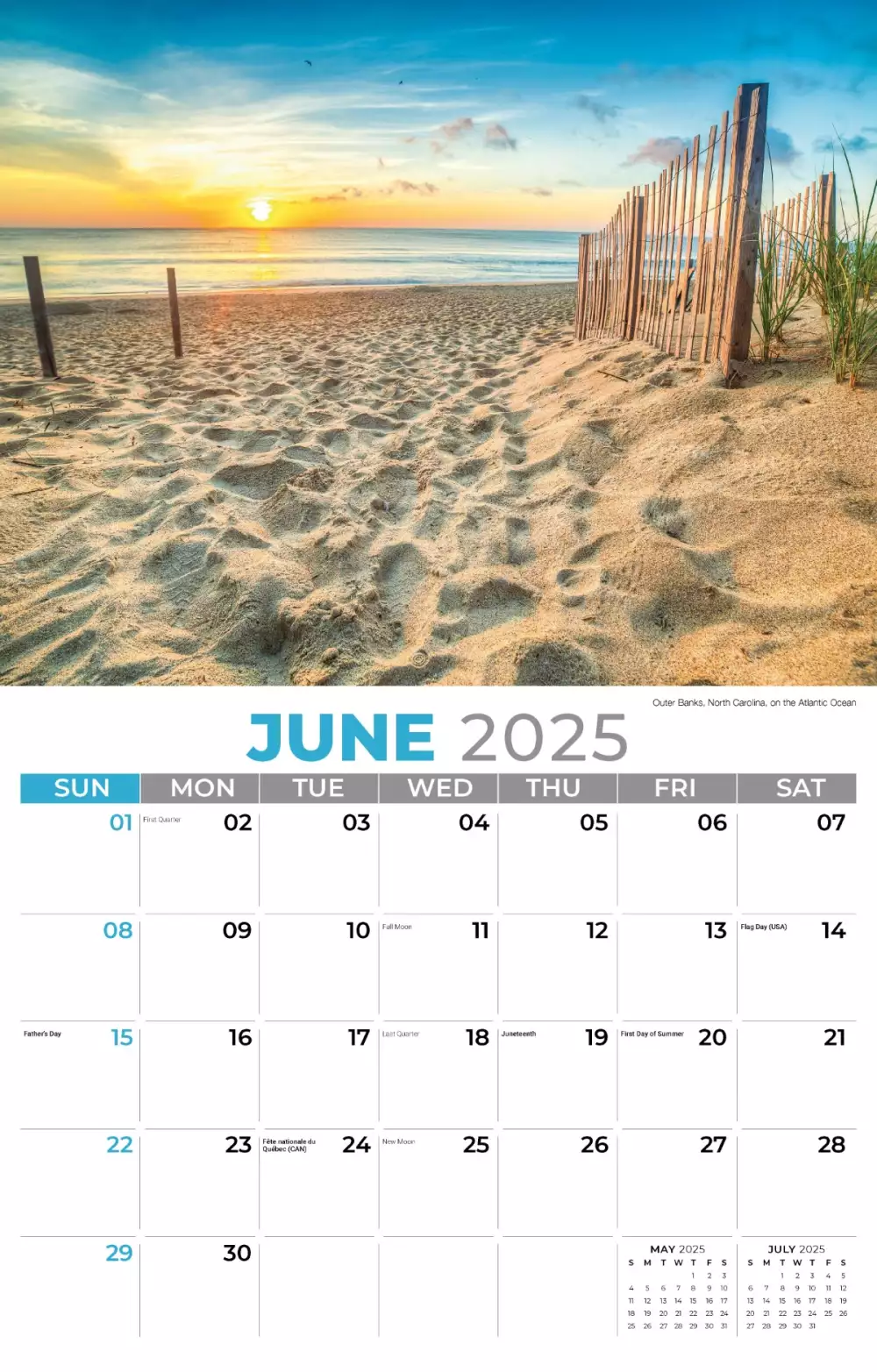 Calendrier mural Galleria 2025 Soleil, Sable & Surf