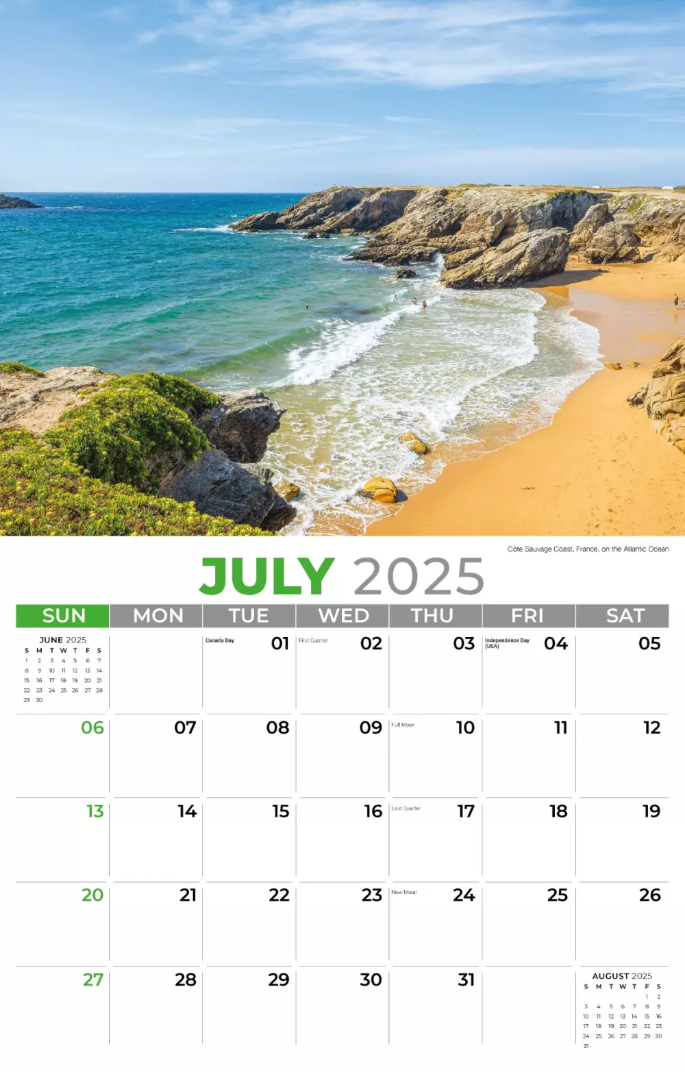 Calendrier mural Galleria 2025 Soleil, Sable & Surf