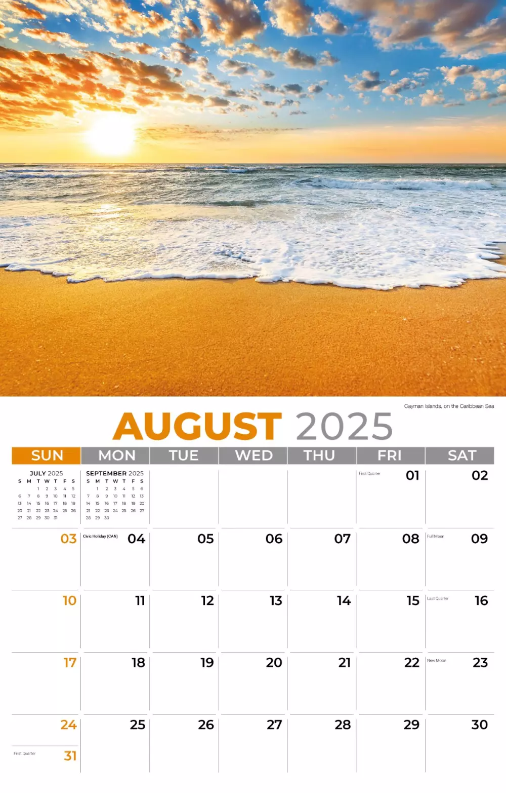 Calendrier mural Galleria 2025 Soleil, Sable & Surf