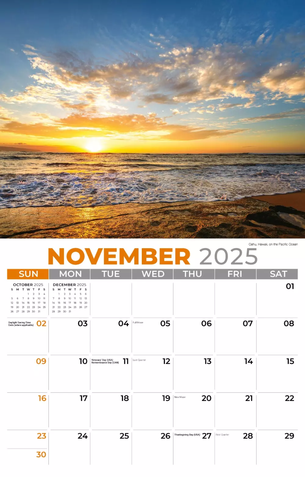 Calendrier mural Galleria 2025 Soleil, Sable & Surf