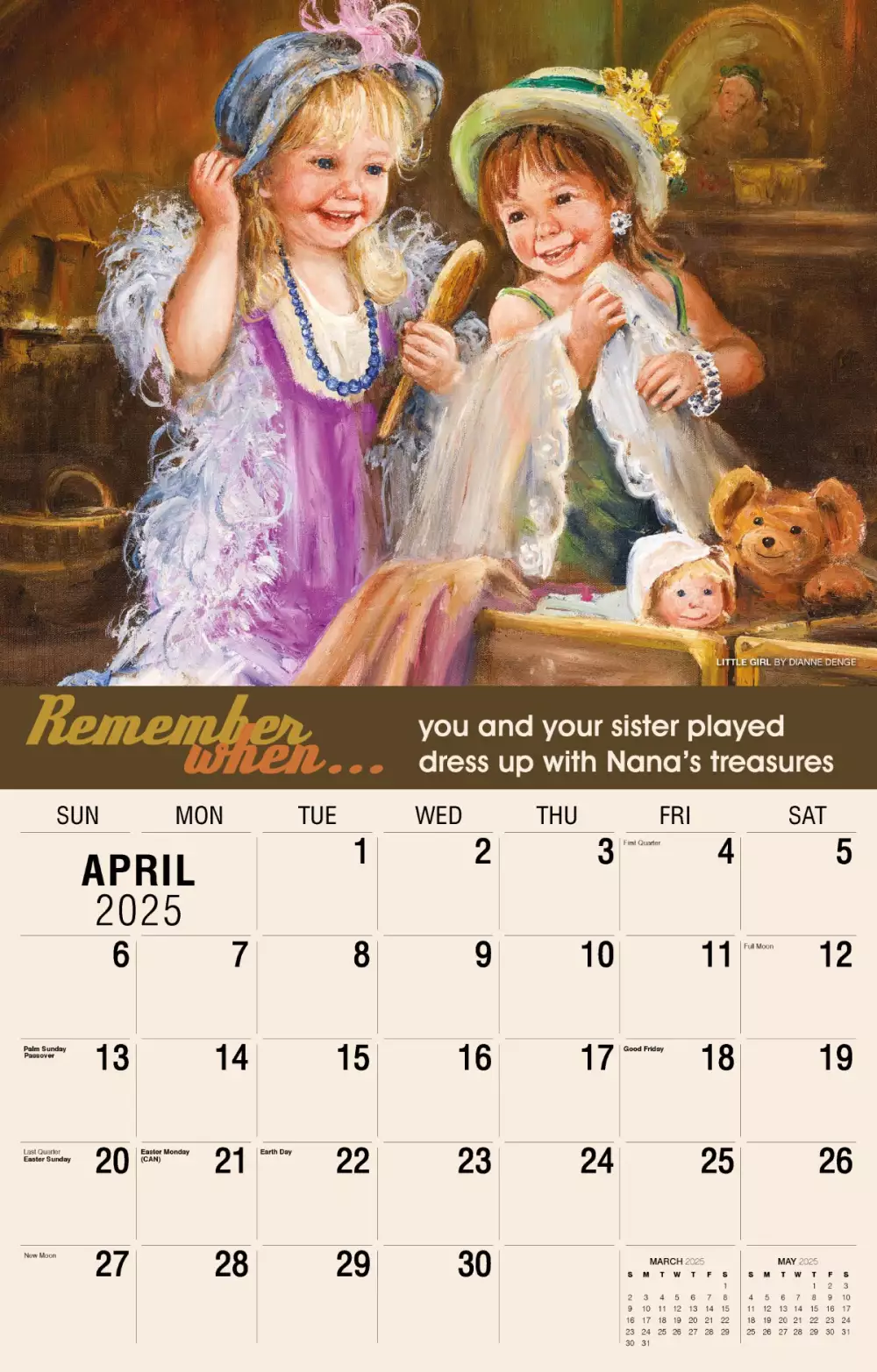 Calendrier mural Galleria 2025 Calendrier Souviens-toi Quand