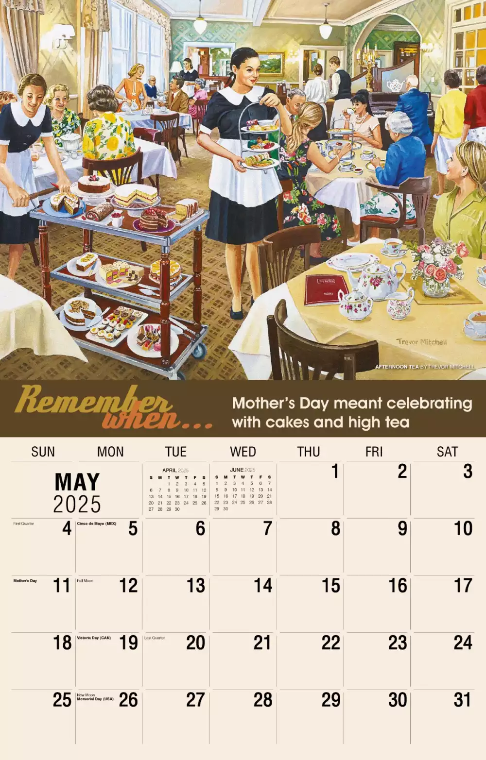 Calendrier mural Galleria 2025 Calendrier Souviens-toi Quand