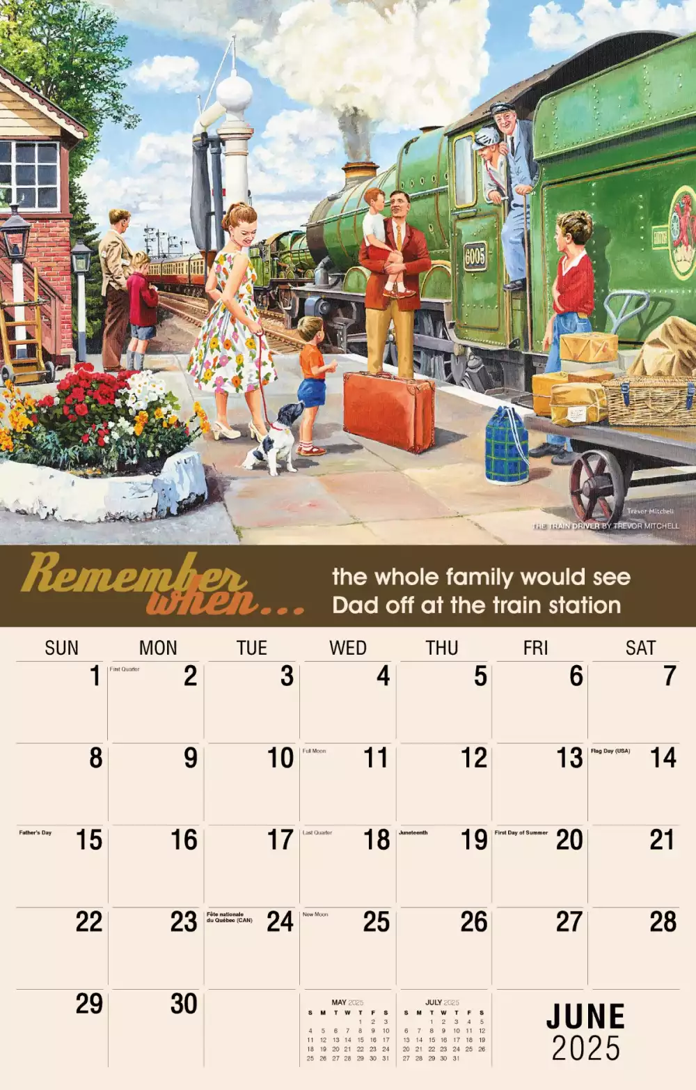 Calendrier mural Galleria 2025 Calendrier Souviens-toi Quand