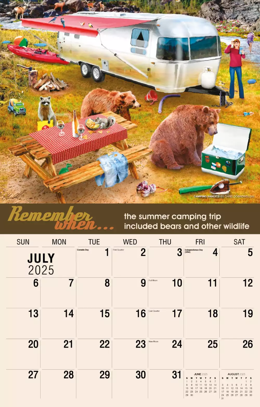 Calendrier mural Galleria 2025 Calendrier Souviens-toi Quand