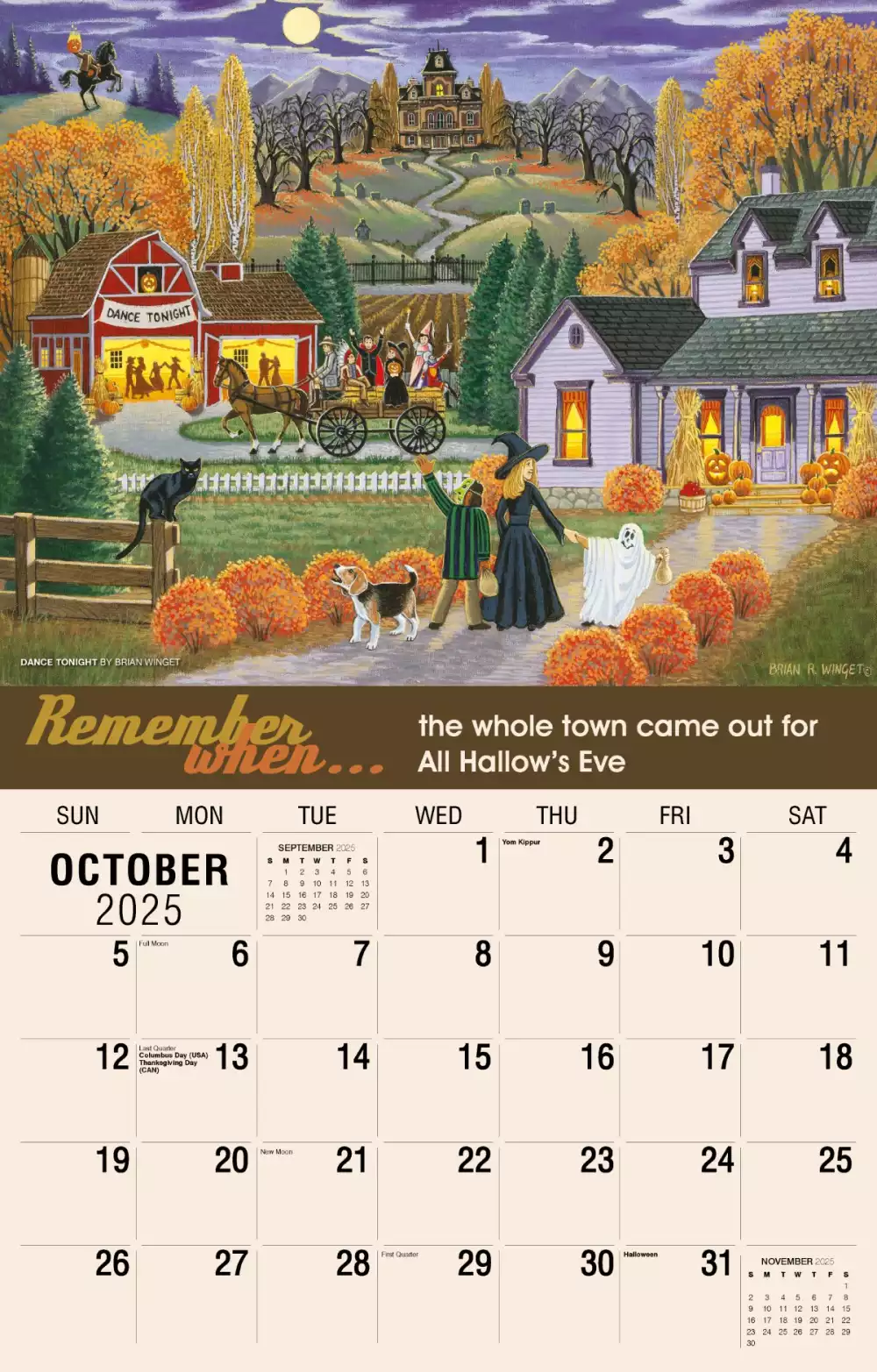 Calendrier mural Galleria 2025 Calendrier Souviens-toi Quand
