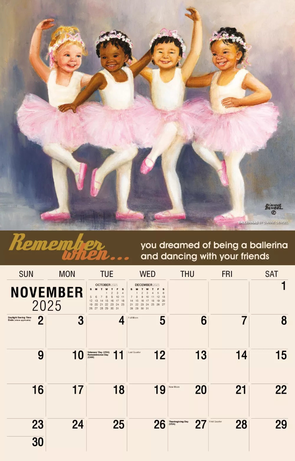 Calendrier mural Galleria 2025 Calendrier Souviens-toi Quand