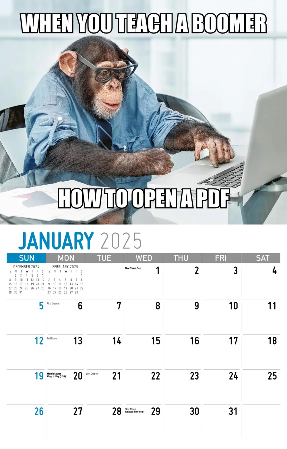 Galleria Wall Calendar 2025 The Memeing Of Life