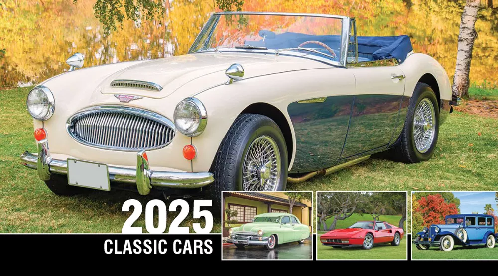 Classic Cars Desk Tent Calendar