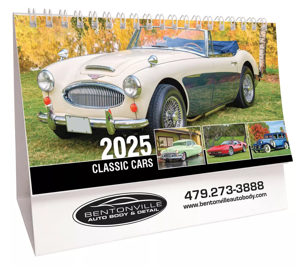 Calendrier de bureau de voitures classiques