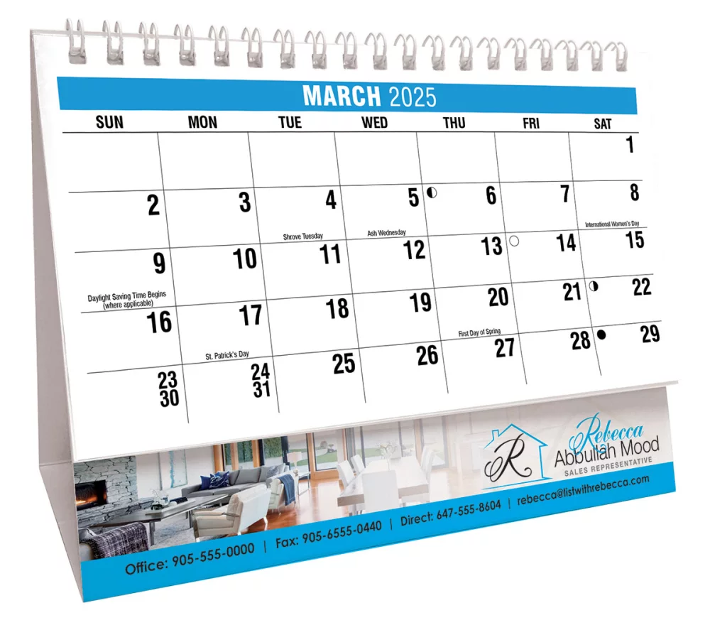 Calendrier de bureau en forme de tente pour la maison