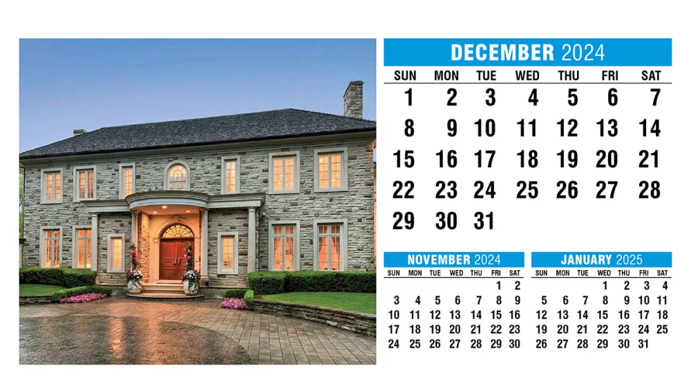 Calendrier de bureau en forme de tente pour la maison