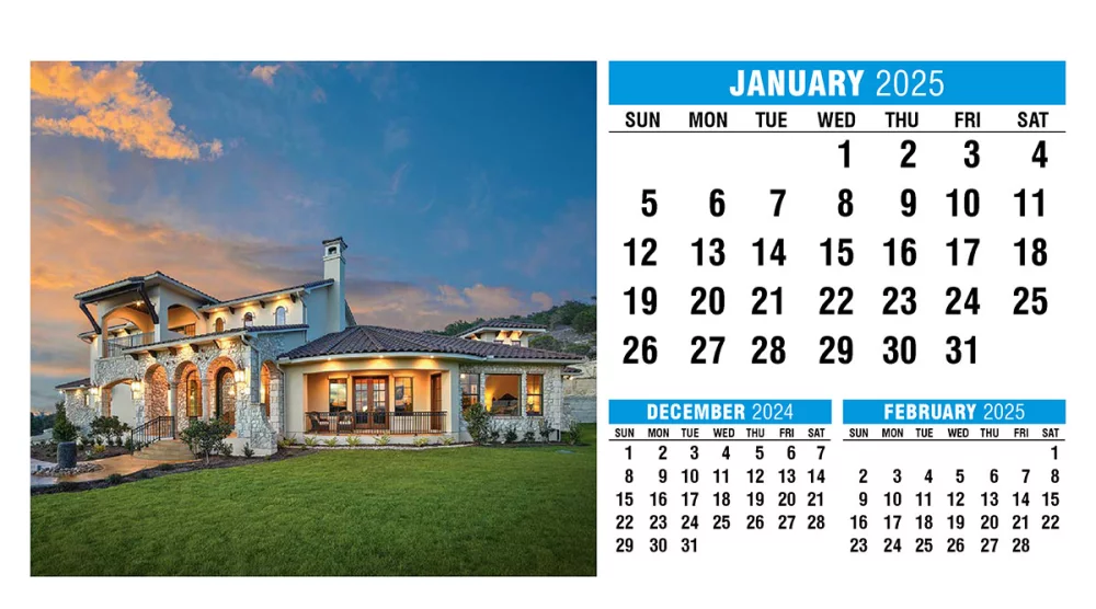 Calendrier de bureau en forme de tente pour la maison
