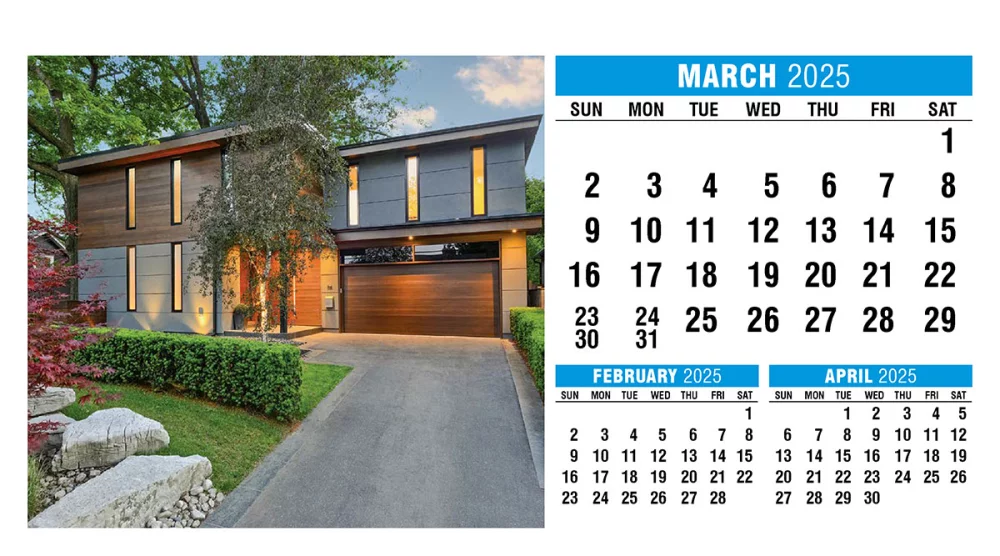 Calendrier de bureau en forme de tente pour la maison