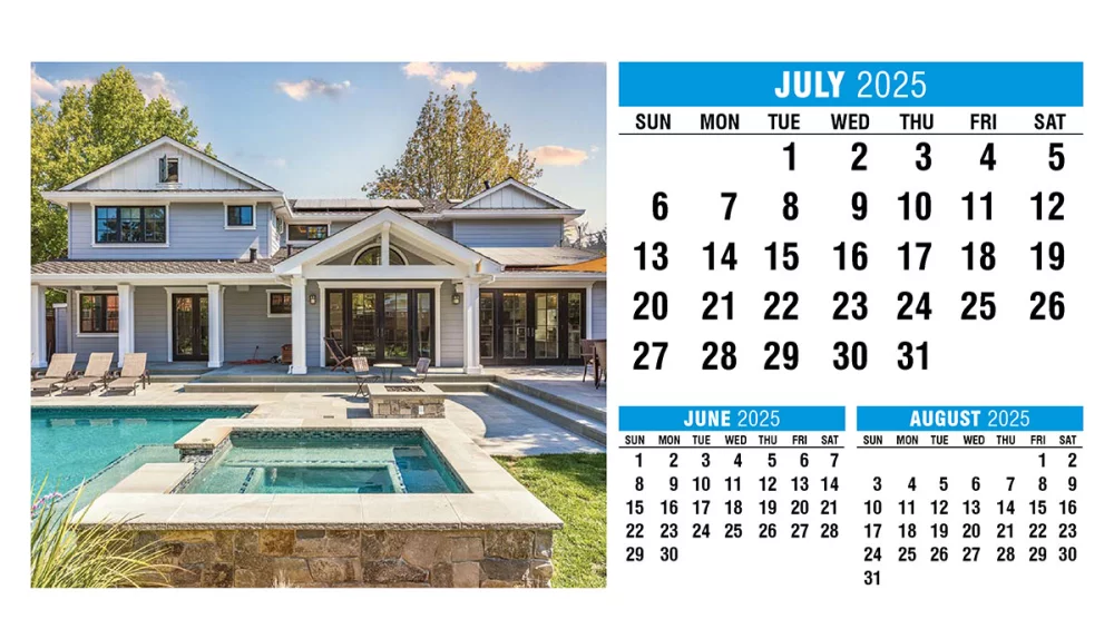 Calendrier de bureau en forme de tente pour la maison