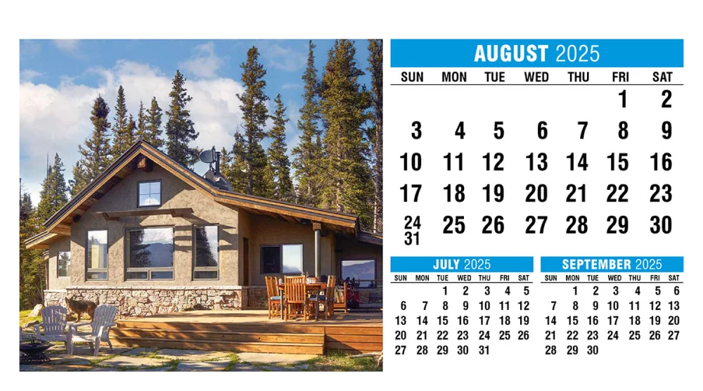 Calendrier de bureau en forme de tente pour la maison
