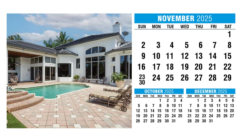 Calendrier de bureau en forme de tente pour la maison