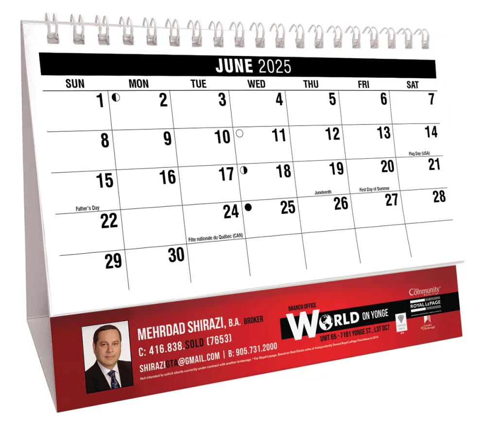 Calendrier de bureau de motivation