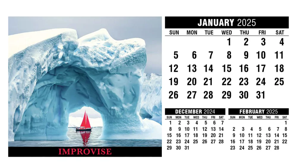Motivation Desk Tent Calendar