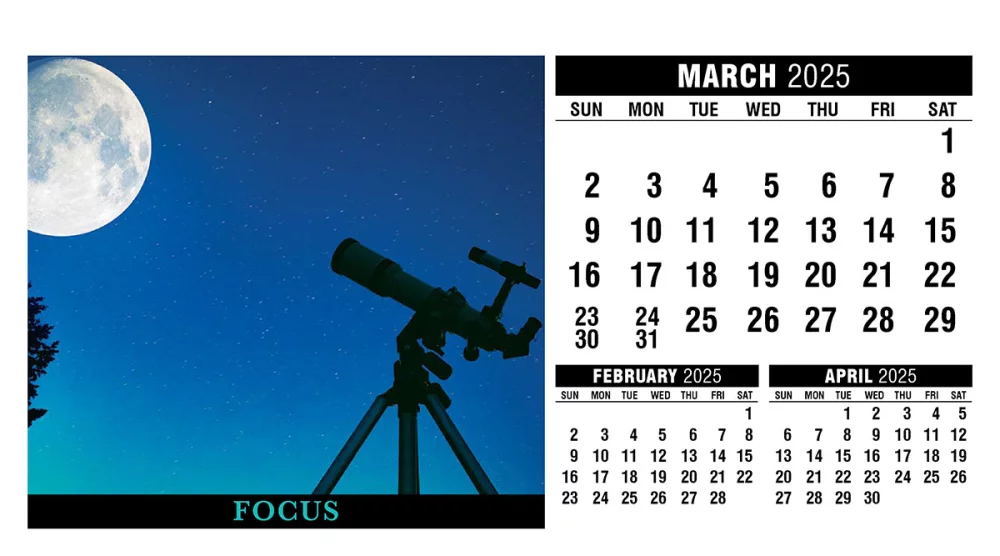 Calendrier de bureau de motivation