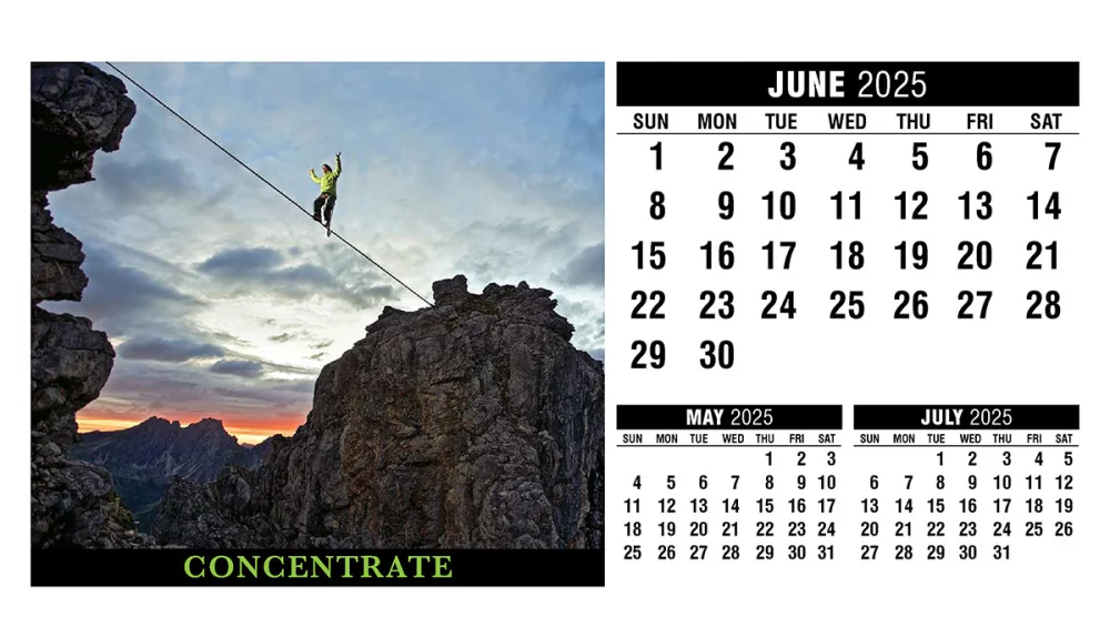 Calendrier de bureau de motivation