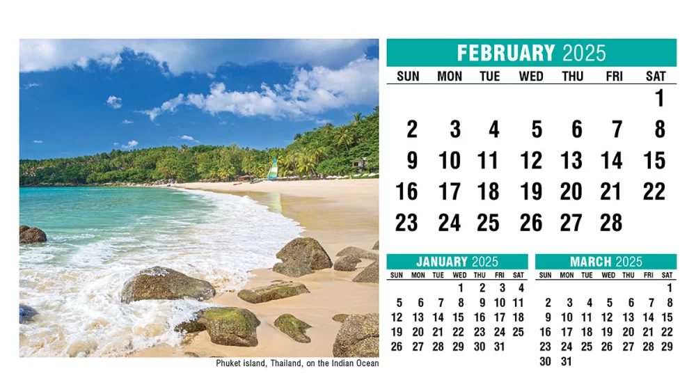 Calendrier de bureau Galleria Sun, Sand & Surf