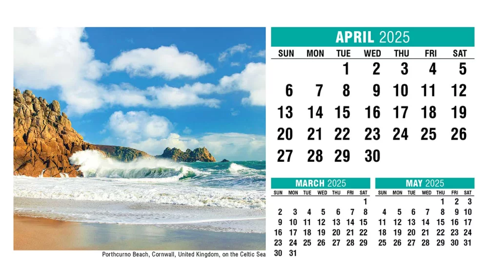 Calendrier de bureau Galleria Sun, Sand & Surf