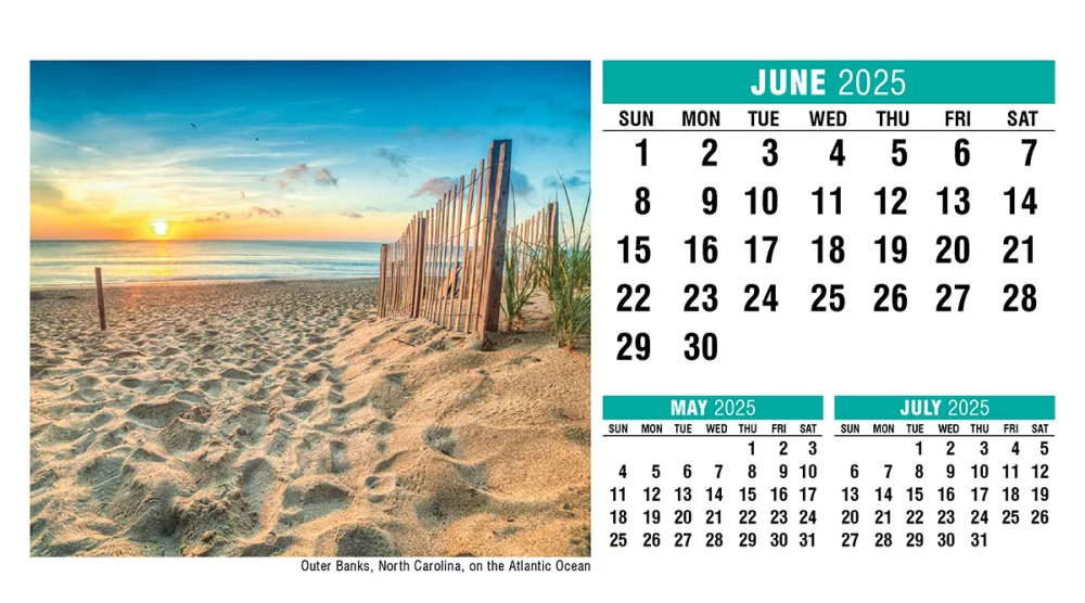 Calendrier de bureau Galleria Sun, Sand & Surf