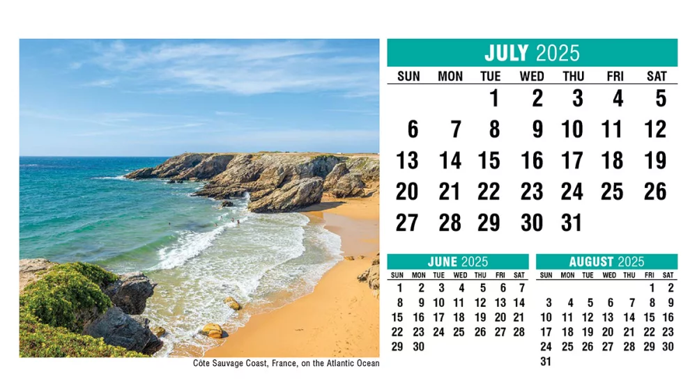 Calendrier de bureau Galleria Sun, Sand & Surf