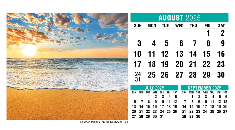 Calendrier de bureau Galleria Sun, Sand & Surf