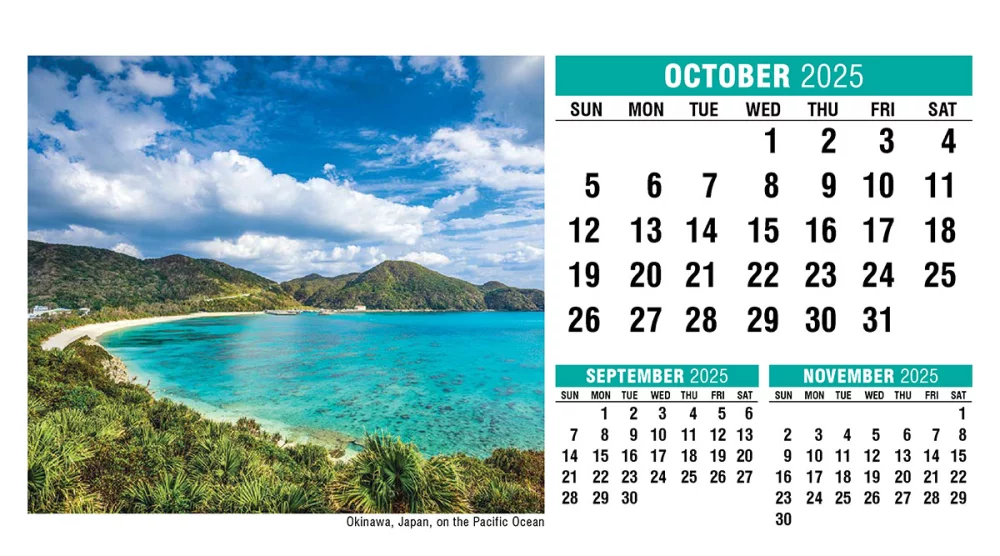 Calendrier de bureau Galleria Sun, Sand & Surf