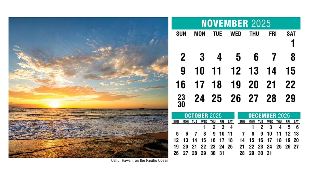 Calendrier de bureau Galleria Sun, Sand & Surf