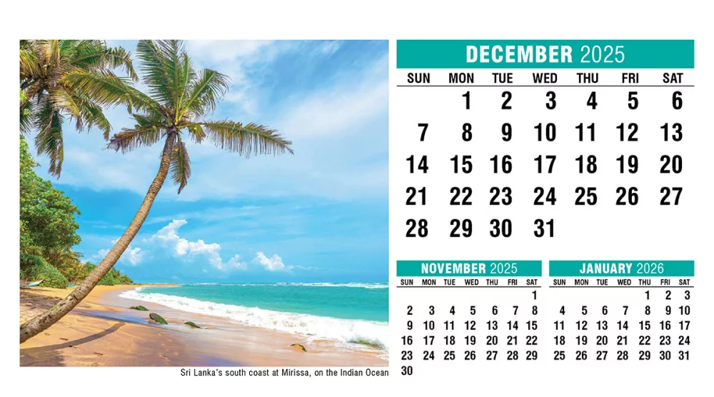 Calendrier de bureau Galleria Sun, Sand & Surf