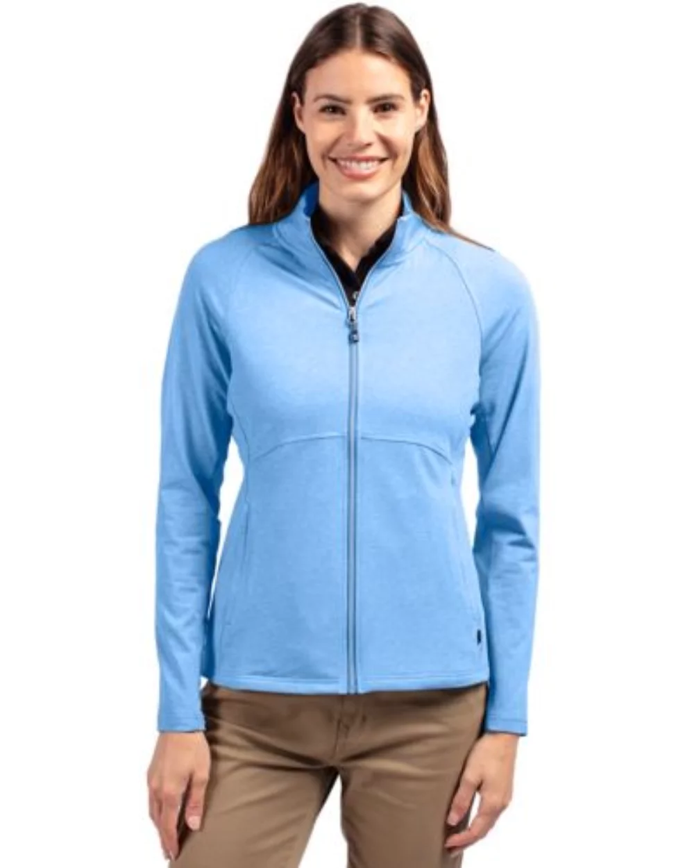 Veste zippée complète Cutter & Buck Adapt Eco Knit Heather recyclée pour femmes