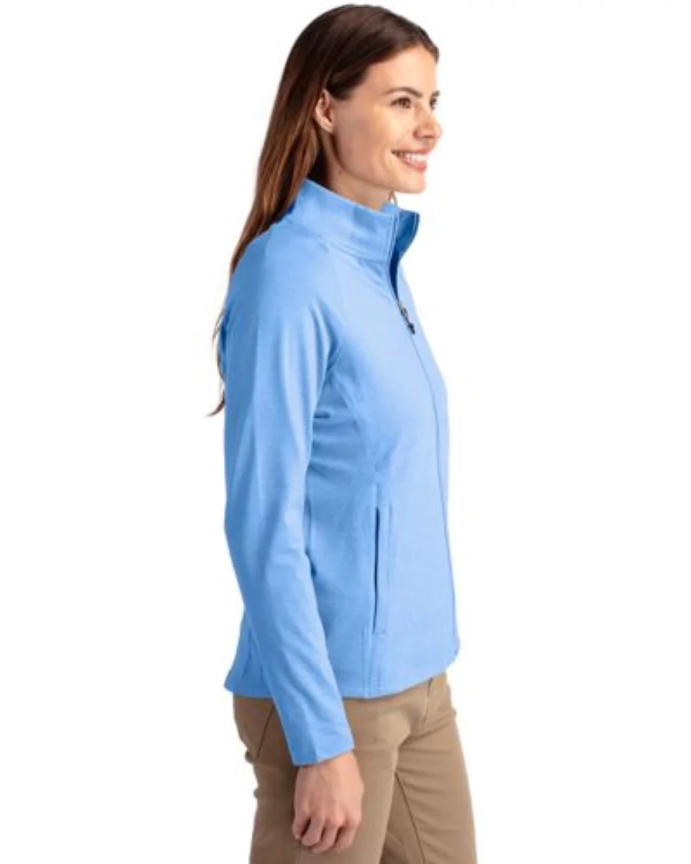 Veste zippée complète Cutter & Buck Adapt Eco Knit Heather recyclée pour femmes