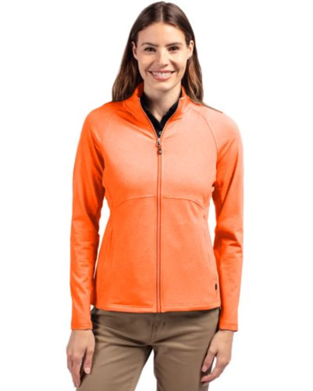 Veste zippée complète Cutter & Buck Adapt Eco Knit Heather recyclée pour femmes