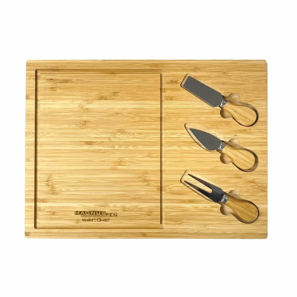 Planche à fromage en bambou et ensemble de 3 ustensiles (3-5 jours)