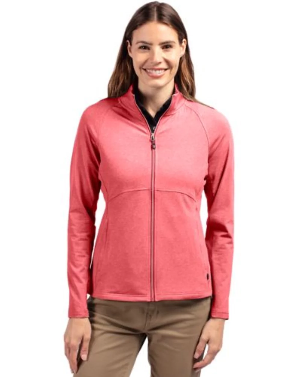 Veste zippée complète Cutter & Buck Adapt Eco Knit Heather recyclée pour femmes