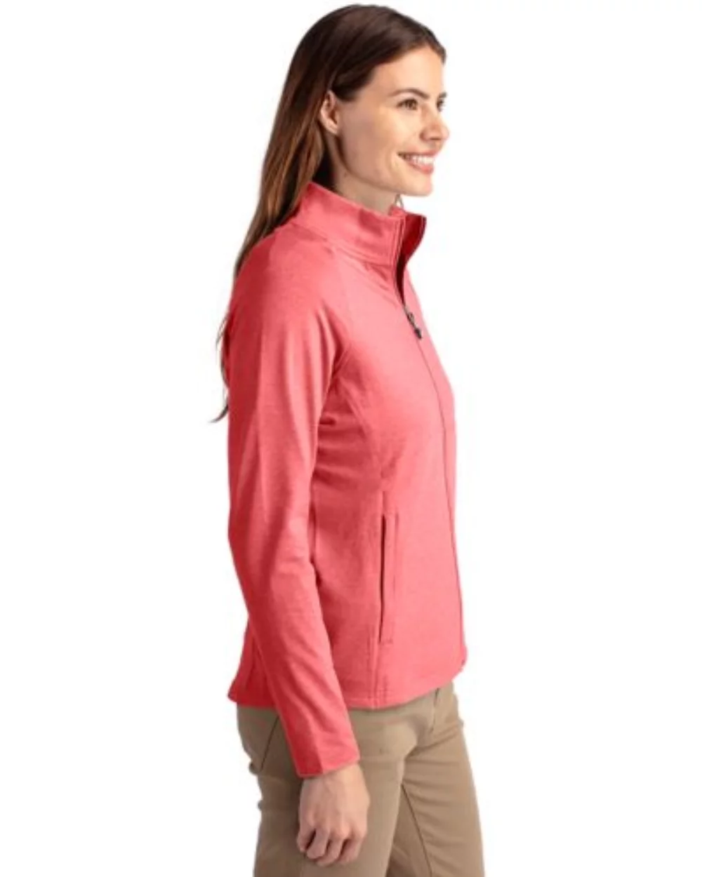 Veste zippée complète Cutter & Buck Adapt Eco Knit Heather recyclée pour femmes